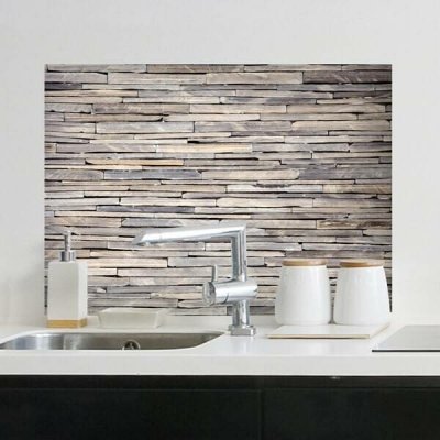 Crearreda Samolepicí kuchyňský panel KP Stones 67213 Kamenná stěna 1 arch 47x65 cm – Sleviste.cz