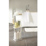 YAMAZAKI Poličky do koupelny Tower Bath Rack 3, bílé – Sleviste.cz