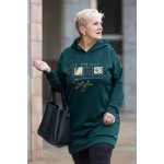 Italy fashion Mikinové šaty BARNY Petrolejová – Zboží Dáma Italy fashion Mikinové šaty BARNY Petrolejová – Zboží Dáma