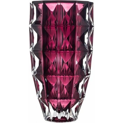 CRYSTALITE BOHEMIA KŘISTÁLOVÁ VÁZA BOHEMIA DIAMOND BURGUNDE 280 MM – Sleviste.cz