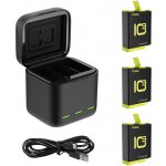 Telesin 3-slot charger Box for GoPro Hero 9 / Hero 10 + 3 batteries GP-BNC-902-B – Zboží Mobilmania