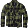 Pánská Košile Lumberjacket košile dlouhý rukáv flanel černo zelená