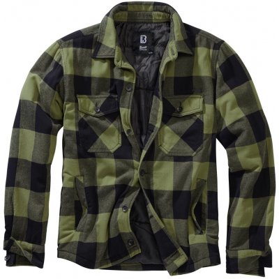 Lumberjacket košile dlouhý rukáv flanel černo zelená