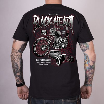 Pánské triko black Heart MACHINES černá – Zboží Mobilmania