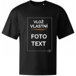 Oversized tričko s potiskem černá – Zbozi.Blesk.cz