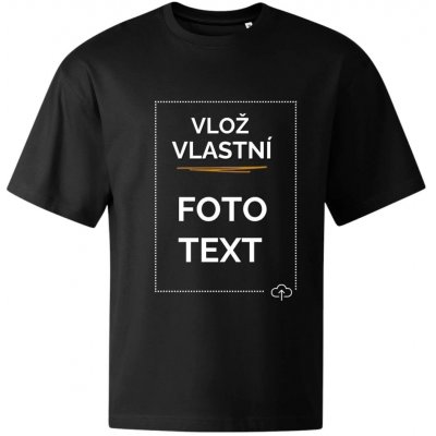 Oversized tričko s potiskem černá – Zbozi.Blesk.cz