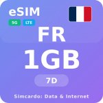 Francie Mobilní Internet - eSIM 1GB 7 dní datová SIM karta – Sleviste.cz