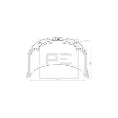 Brzdový buben BPW 420x200 výška 287mm 4113 | Zboží Auto