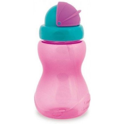 Canpol Babies Cestovní sportovní láhev se slámkou malá 270ml Pink