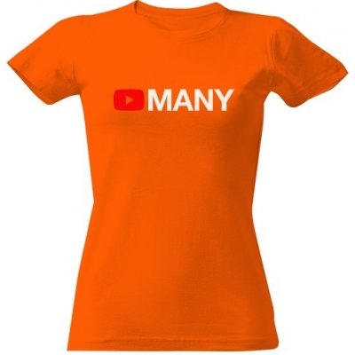 Tričko s potiskem Youtube Many 01 Oranžová – Zboží Mobilmania