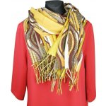 Dámská šála s ornamenty zlatá 2v1 – Zboží Dáma