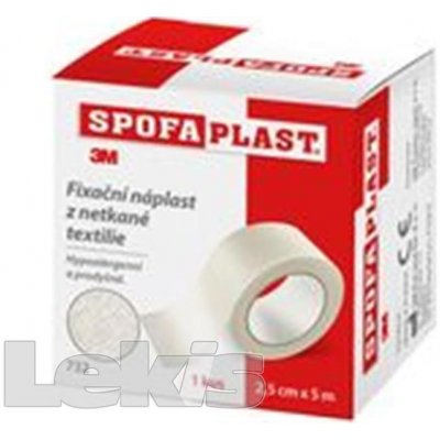 Spofaplast náplast fixační netkaná textilní 732 5m x 25 mm — Heureka.cz