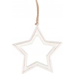 Anděl Přerov Hvězda dřevěná na zavěšení s patinou 11 x 11,5 x 1,5 cm – Hledejceny.cz