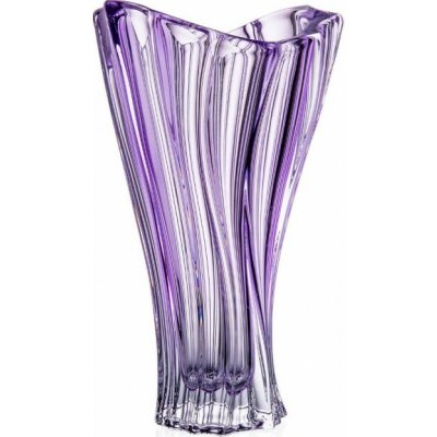 Aurum Crystal BOHEMIA PLANTICA VÁZA 320MM FIALOVÁ – Hledejceny.cz