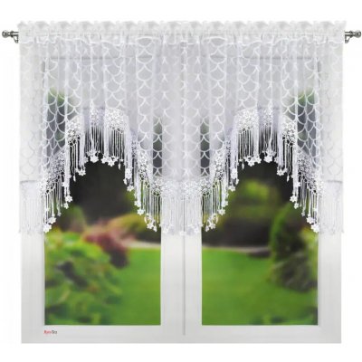 BytoTex Dekorační krátká záclona s řasící páskou LG 213 WB 300x100 cm – Hledejceny.cz