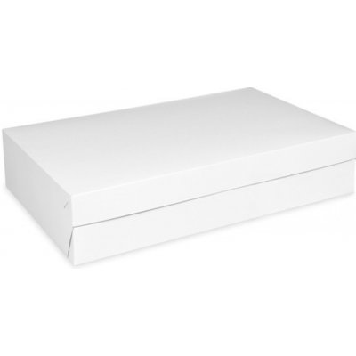Krabice na cukroví bílá 45 × 30 × 10 cm – Zboží Dáma