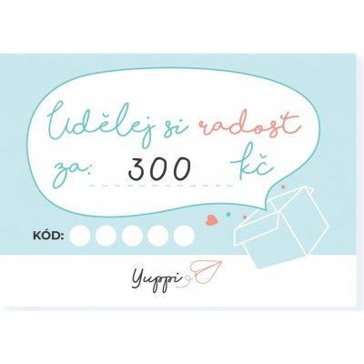 Elektronický dárkový poukaz na nákup v hodnotě 300 Kč – Sleviste.cz