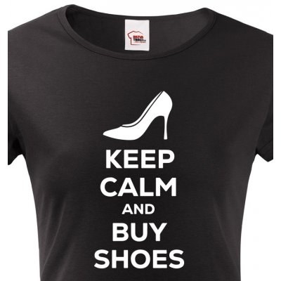 Bezvatriko.cz Canvas 0994 Keep calm and buy shoes Černá – Zbozi.Blesk.cz