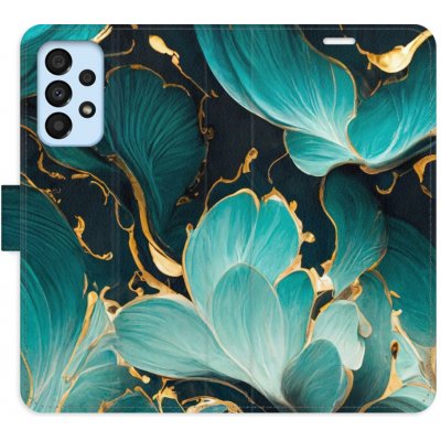 Pouzdro iSaprio Flip s kapsičkami na karty - Blue Flowers 02 Samsung Galaxy A33 5G