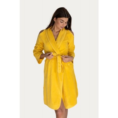 Soft Cotton dámský krátký župan GLORIA Žlutá – Zboží Dáma