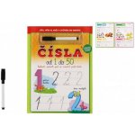 FONI Book Čísla od 1 do 50 se stíratelnými listy + popisovač 21x28cm – Hledejceny.cz
