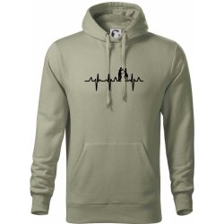 EKG salsa tanečníci Mikina Cape s kapucí Light khaki