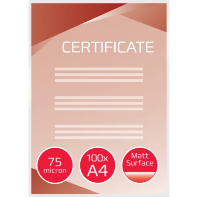 GBC Laminovací kapsy A4 75 mic, matné (100) – Hledejceny.cz
