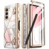 Pouzdro a kryt na mobilní telefon Samsung Pouzdro SUPCASE COSMO PEN SAMSUNG GALAXY Z FOLD 5 MARBLE růžové