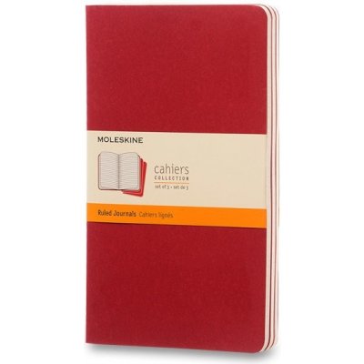 Moleskine Notes Cahier tvrdé desky červené linkovaný A5 40 listů – Zboží Mobilmania
