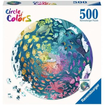 RAVENSBURGER Kulaté Kruh barev: Oceán 500 dílků