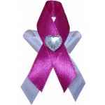 Svatební vývazek fuchsiovo-bílý se stylovým srdíčkem – Hledejceny.cz