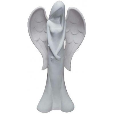 Keramický anděl bílý 41 cm – Zboží Dáma