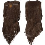 Stars & Stripes Vesta kožená Dana Stars & Stripes dámská hnědá – Zboží Mobilmania