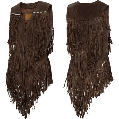 Stars & Stripes Vesta kožená Dana Stars & Stripes dámská hnědá – Zboží Mobilmania