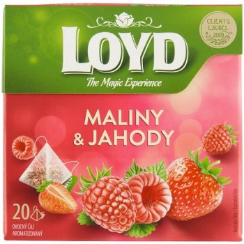 Loyd ovocný čaj aromatizovaný maliny a jahoda 20 x 2 g