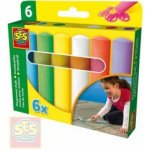 SES CREATIVE Křídy chodníkové barevné tlusté set 6ks v krabičce – Zboží Dáma