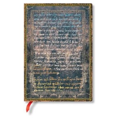 Michelangelo, Handwriting Embellished Manuscripts Collection Midi Unlined Softcover Flexi Journal Elastic Band Closure