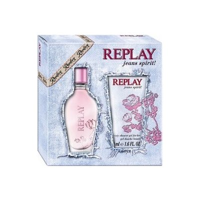 Replay Jeans Spirit Her EDT 20 ml + sprchový gel 50 ml dárková sada – Zboží Mobilmania