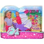 Simba Evička doll walk s kočárkem