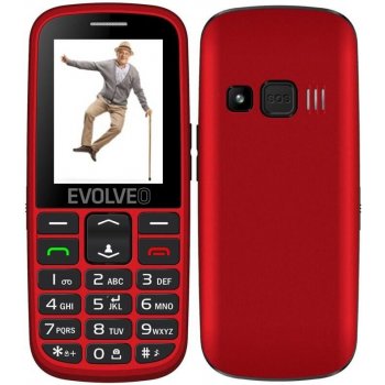 EVOLVEO EasyPhone EG, mobilní telefon pro seniory s nabíjecím stojánkem (červená barva) EP-550-EGR