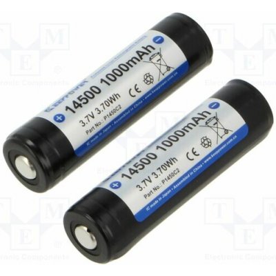 KEEPPOWER P1450C2 Akum: Li-Ion; 14500,AA; 3,7V; 1000mAh; Ø14,4x52,1mm; 2ks. – Zbozi.Blesk.cz