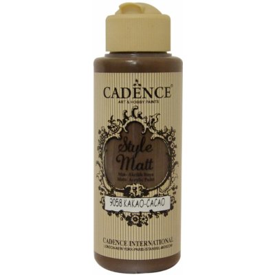 Cadence matná akrylová barva Style Matt 120 ml hnědá kakao – Zbozi.Blesk.cz
