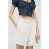 Dámské šortky Abercrombie & Fitch kraťasy dámské hladké high waist KI149.3202.180 béžová