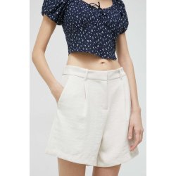 Abercrombie & Fitch kraťasy dámské hladké high waist KI149.3202.180 béžová