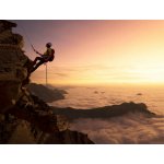 Plakát, Obraz - Climber on a rocky wall over clouds, Buena Vista Images, 40 × 30 cm – Sleviste.cz