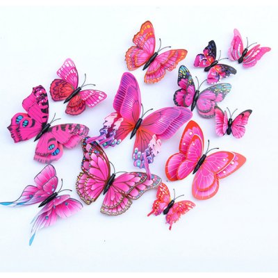 Živá Zeď Barevní 3D Motýlci Růžoví 6 - 12 cm – Zboží Mobilmania