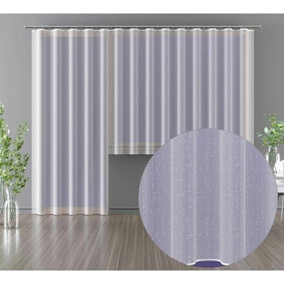 Záclona žakárová, Venuše metráž s olůvkem, bílá 180 cm – Zboží Mobilmania