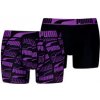 Boxerky, trenky, slipy Puma Men Printed Boxer 2P 938307-03 Fialová, Černá