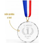 Dekorant Skleněná medaile s pískováním vlatního textu nebo motivu 1KS – Hledejceny.cz