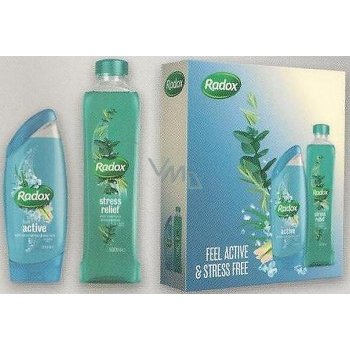 Radox Feel Active sprchový gel 250 ml + Stress Relief pěna do koupele 500 ml dárková sada